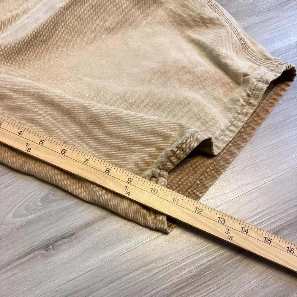 Dickies Duck Carpenter Utility Shorts Brown Canvas Workwear Size 38